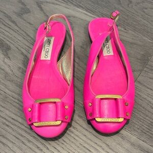 Jimmy Choo Fuchsia Slingback Sandals
